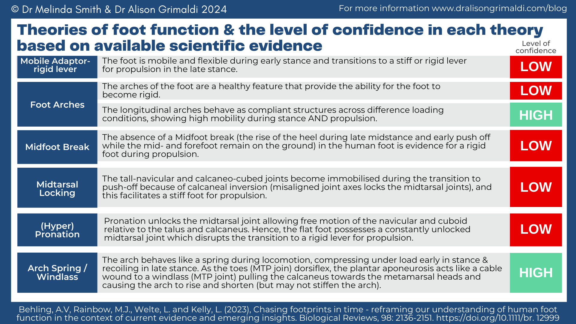 theories-of-foot-function-&-the-level-of-confidence-in-each-theory-based-on-available-scientific-evidence