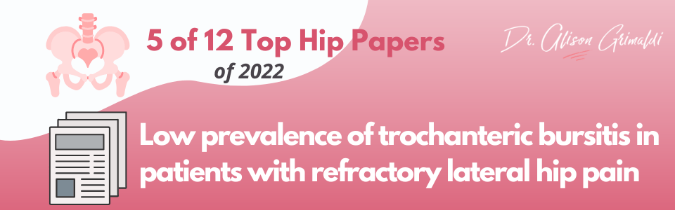 Banner Graphic 2 - 5 of 12 - lateral hip pain, gluteal tendinopathy, greater trochanteric pain syndrome