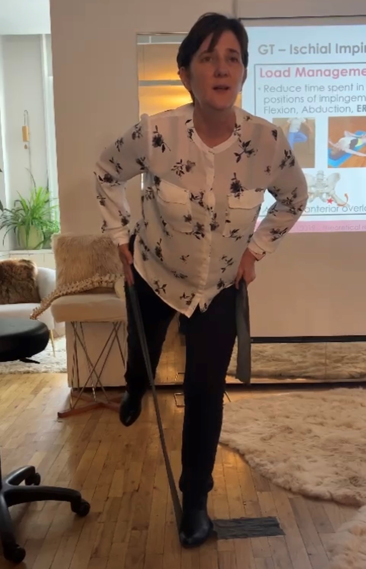 Hip exercise demonstration - Dr Alison Grimaldi