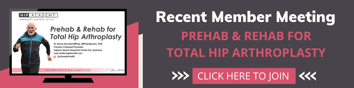 Prehab & Rehab for total hip arthroplasty