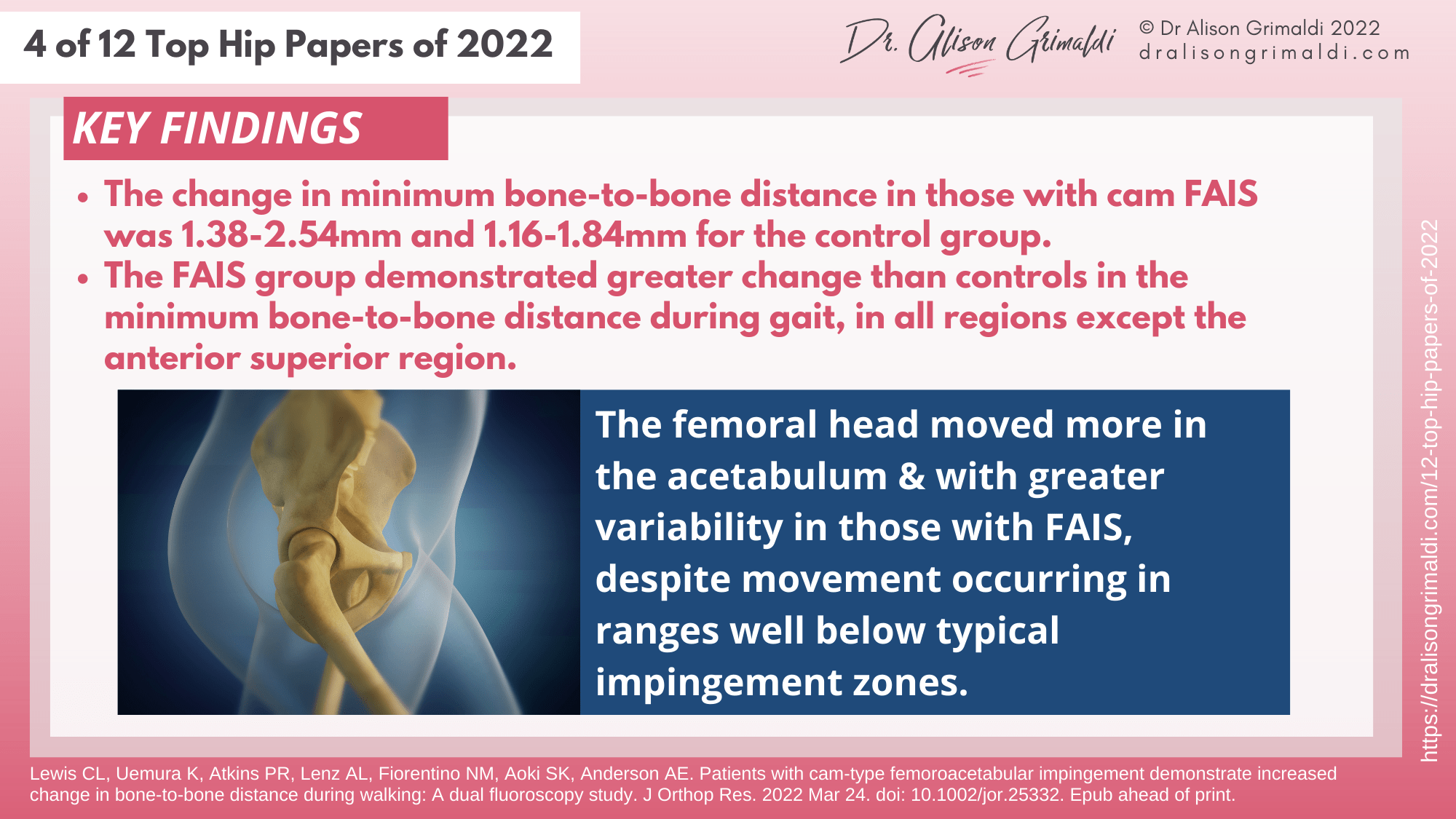 Key Findings - 4 of 12 - femoroacetabular impingement, FAIS, impingement, instability, translation Key Findings - 4 of 12 - femoroacetabular impingement, FAIS, impingement, instability, translation