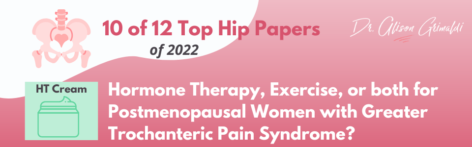Banner Graphic 2 - 10 of 12 - treatment, management, greater trochanteric pain syndrome, lateral hip pain, gluteal tendinopathy Banner Graphic 2 - 10 of 12 - treatment, management, greater trochanteric pain syndrome, lateral hip pain, gluteal tendinopathy